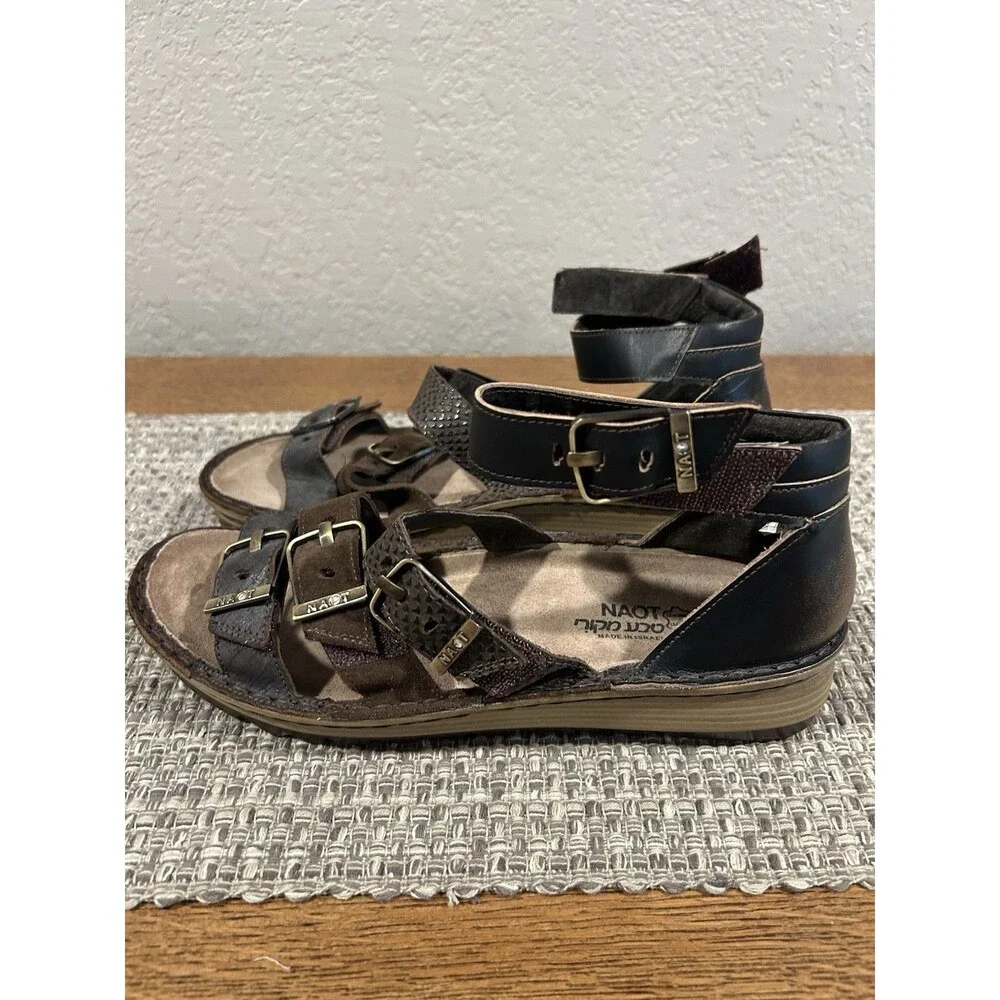 Naot Begonia Sandals Women’s Gladiator Straps Leather Size 41/ US 10 New No Box